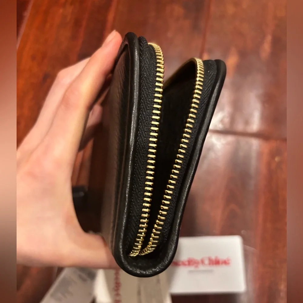 SEE BY CHLOE Long Black Leather Wallet, LIKE NEW - Picture 5 of 8